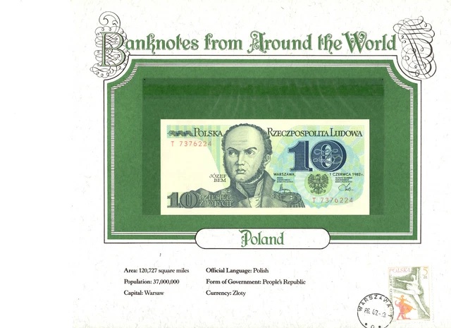 World Banknotes Poland 1982 10 Zlotych P-148a UNC T7376224