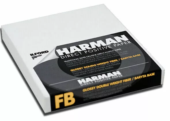 Ilford Harman Direct Positive Darkroom B&W Paper 4x5 Pack of 25 Glossy Fibre FB