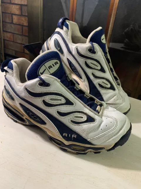 Beweegt niet Mart Uitdrukkelijk NIKE AIR BUTANE Max Vintage Leather Sneakers 1999 Mens Size 9 White Blue  $99.95 - PicClick