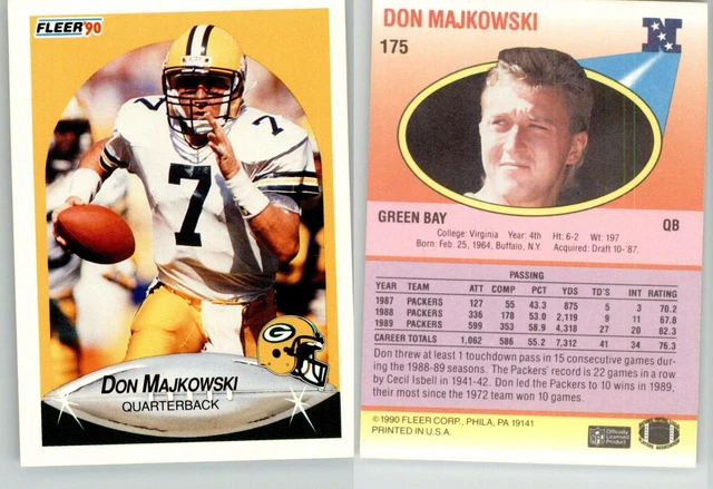 Don Majkowski 1990 Fleer #175 Packers
