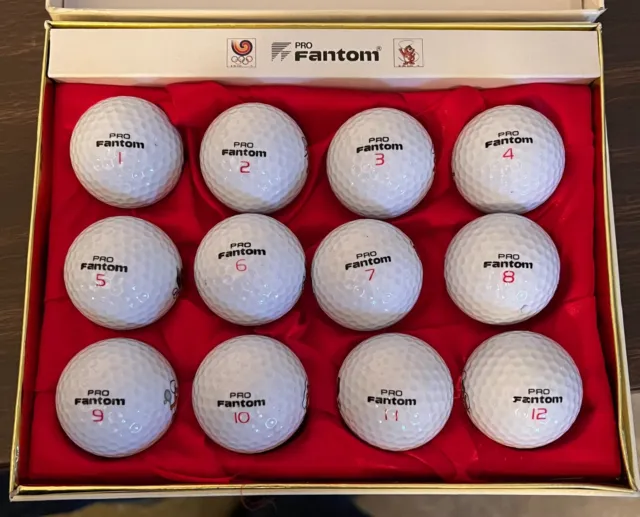 RARE SET Pro Fantom 1988 Seoul Olympics logo golf balls - (12) HODORI the Tiger