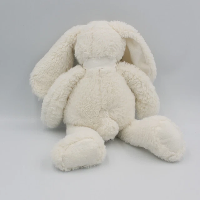 Doudou peluche lapin blanc noeud ATMOSPHERA - 27113 2