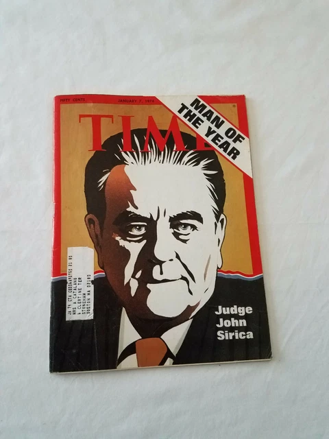 WATERGATE JUDGE JOHN Sirica Man of the Year Jan 1974 TIME magazine (HAS