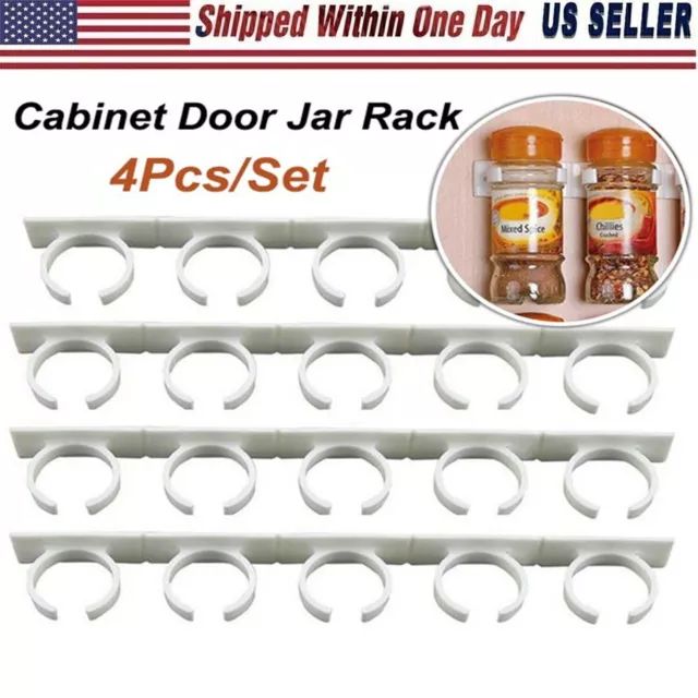 Kitchen Spice Rack Organizer 20 Spice Gripper Clip Strips Cabinet Door for Spice