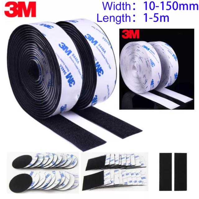Buy 1=1m ,3M Hook and Loop Heavy Duty Stick On Self Adhesive Tape Width=10-150mm