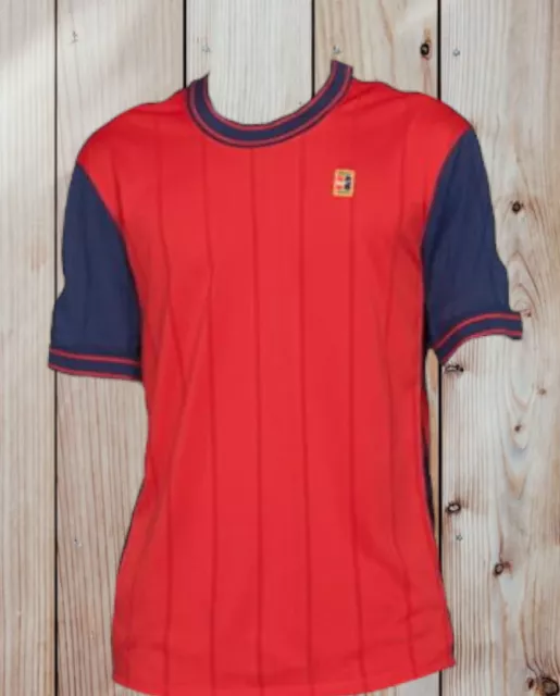 T-shirt top da tennis Nike Court Dri-Fit Slam taglia large DA4329-657 heritage