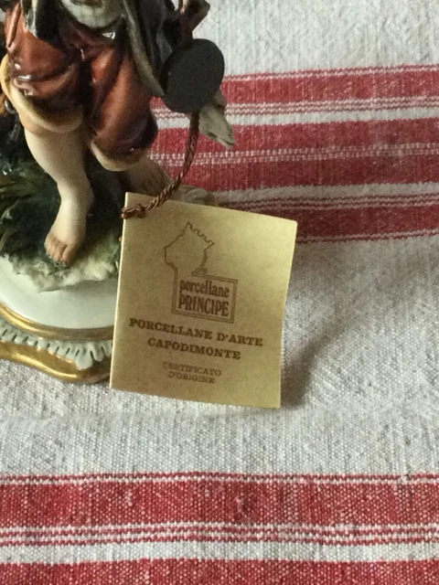 Petite Statue Fille En Porcelaine Capodimonte Nourrisson Poupée 277231264987