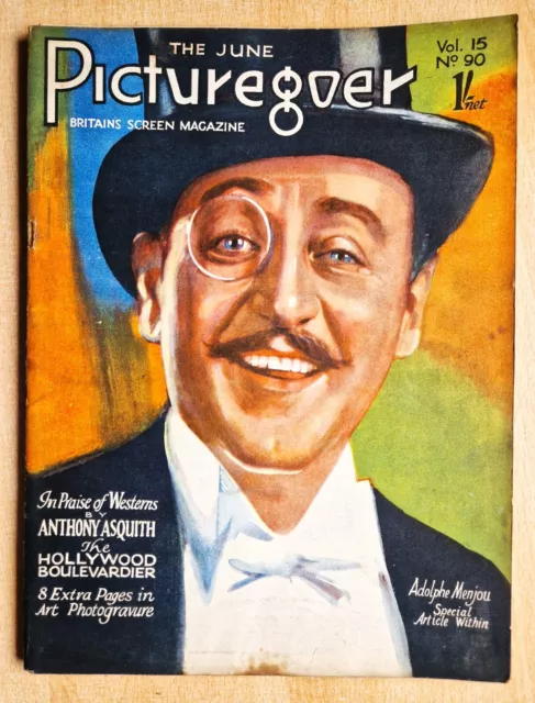 Picturegoer Film Magazine June 1928 Adolphe Menjou Lili Damita Ronald Colman etc