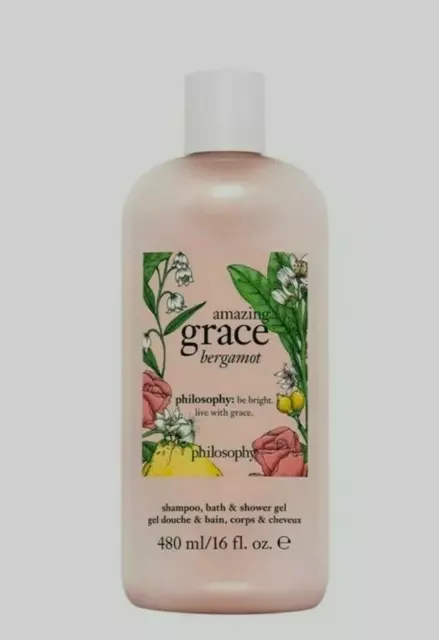 ***Philosophy Amazing Grace Bergamot Shampoo, Bath & Shower Gel 16 fl.oz. New!!