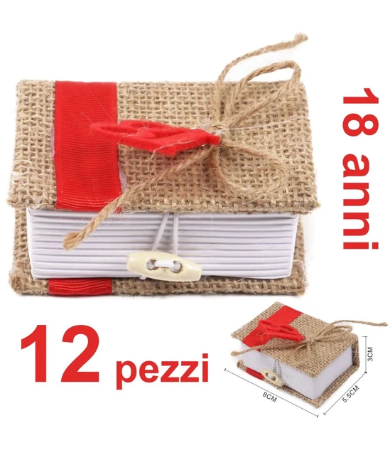 24 Portaconfetti In Iuta E Velo Fucsia Con Bordo In Raso – Diametro 24 Cm Per Bomboniere