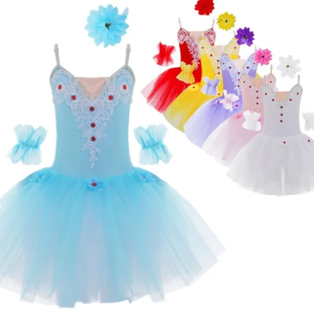 iEFiEL Kids Girls Ballet Dance Dress Ballerina Costumes Gymnastic Princess Dress