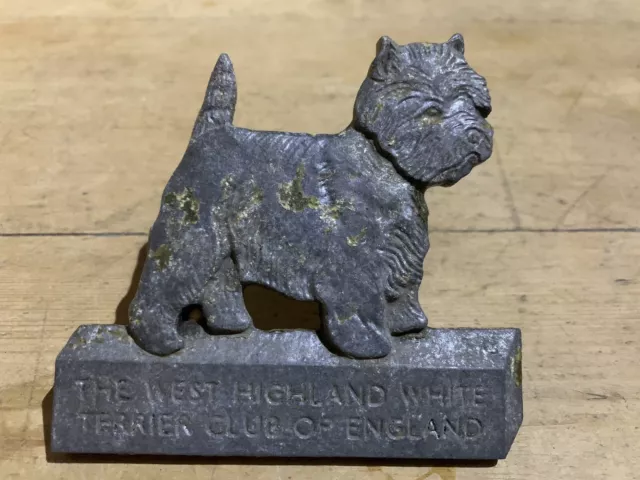 The West Highland White Terrier Club Of England Car Mascot RARE RARE