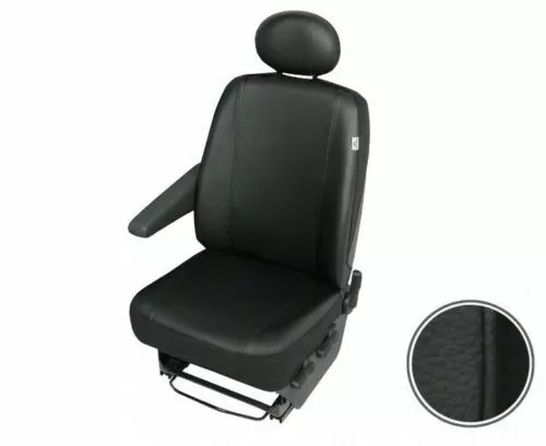 Funda de Asiento Protector Conductor Cuero Artificial/Negro para Renault Master