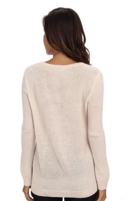 NWTA Women’s JOIE Idella Sweater in Parchment/Heather Grey, Size Large (12-14) 2