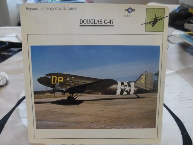 Carte Fiche Avion – Douglas C-47