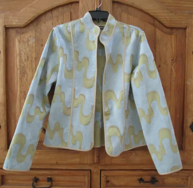 Khangura  Blazer Jacket Geometric Pattern USA Made Large