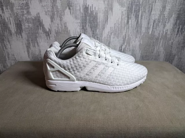 MENS ADIDAS ZX Flux Torsion Weave Trainers Size Uk 9 Triple White VGC 39.99 PicClick UK