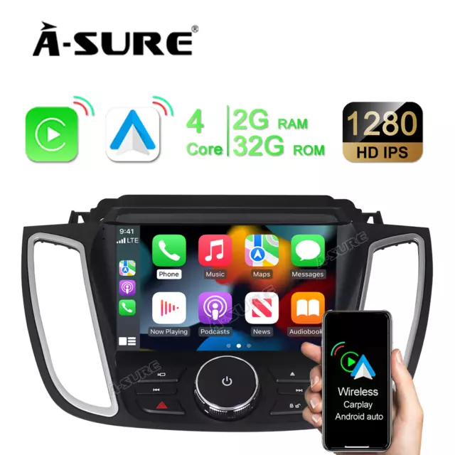 Android 10 Autoradio Navigatore GPS SWC DSP Carplay 2+32GB per Ford Escape/ Kuga