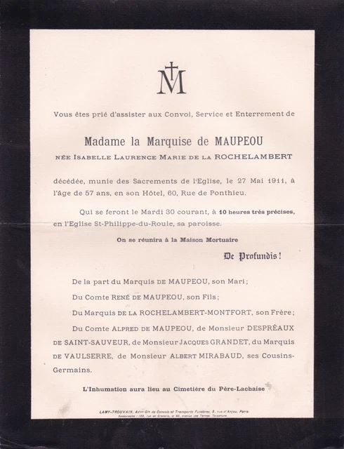 Marquise De Maupéou Isabelle Laurence De La Rochelambert-Montfort Paris 1911 2