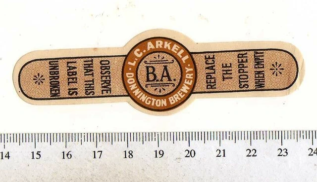 UK Beer Label - Donnington Brewery - Gloucestershire - Brown Ale (version i)