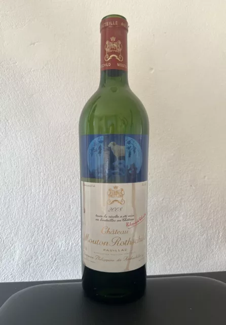 chateau mouton rothschild 2008 empty bottle of wine