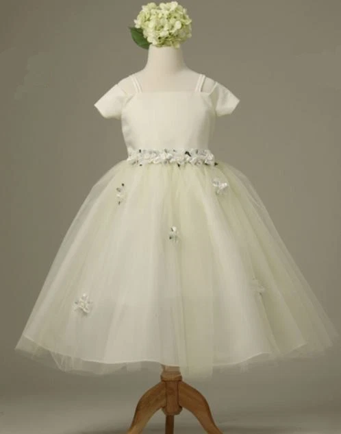 Closeout Flower Girls Wedding Pageant Ivory Party Dress Size 2 4 6 8 10 12