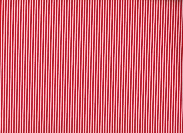BTY RTC Festive Red & White STRIPE Print 100% Cotton Quilt Craft Fabric by Yard
