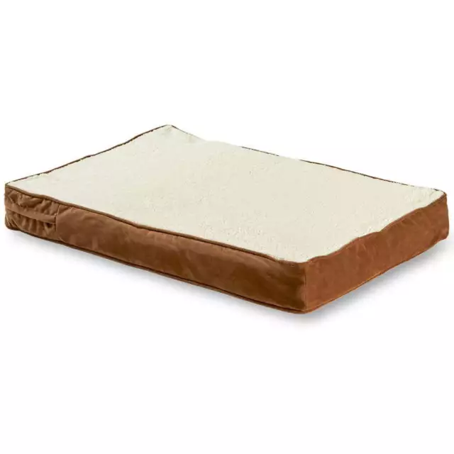 Happy Hounds Luxury Oscar Sherpa Orthopedic Dog Bed Latte Large (48 X 36 in.) 3