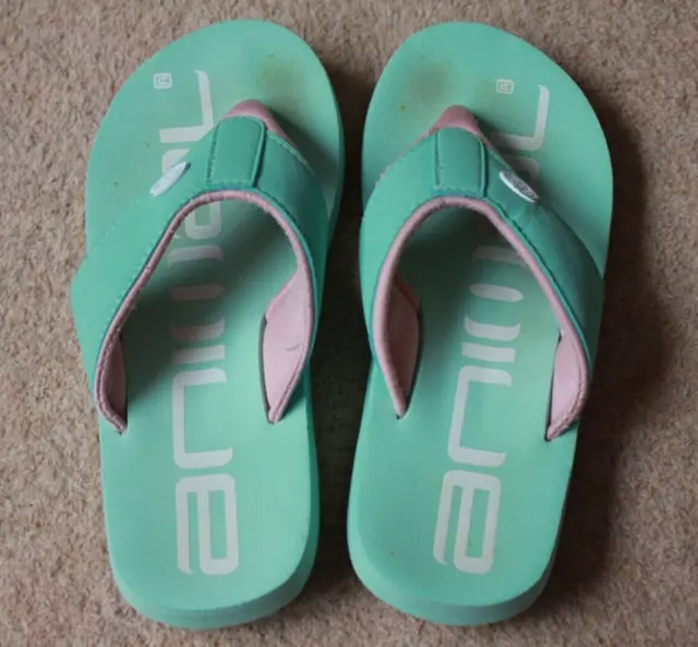 Animal Swish Kids Flip Flops Pale Green, Kids Shoe Size 2 UK