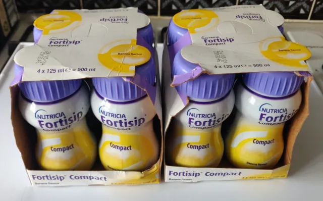 Nutricia Fortisip Compact Protein banana Flavour (8 x 125ml Bottles ) Drinks