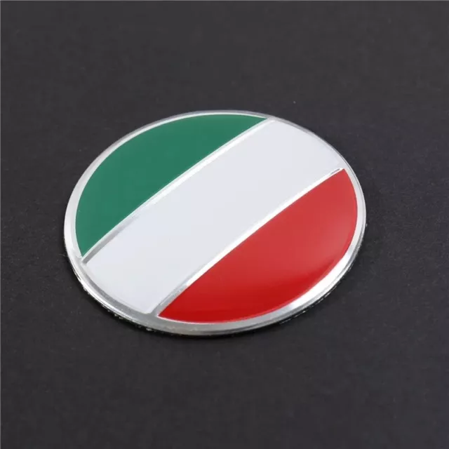 KFZ-AUFKLEBER ITALIEN AUTO Aufkleber Italien Flagge Rund 3D Fahne