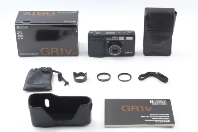 LCD WORKS! [N MINT++ w/Case] Ricoh GR1V Black 35mm Point Shoot Film Camera JAPAN