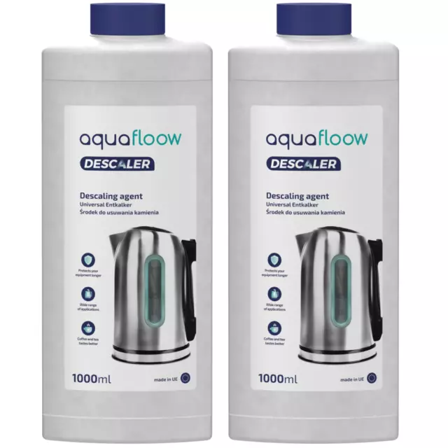 2x 1000 ml Détartrant AquaFloow pour machines à café, bouilloires