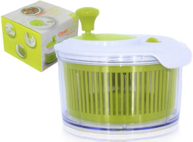 Clean Eating Small Salad Spinner Vegetable Leaf Dryer Drainer Colander Bowl