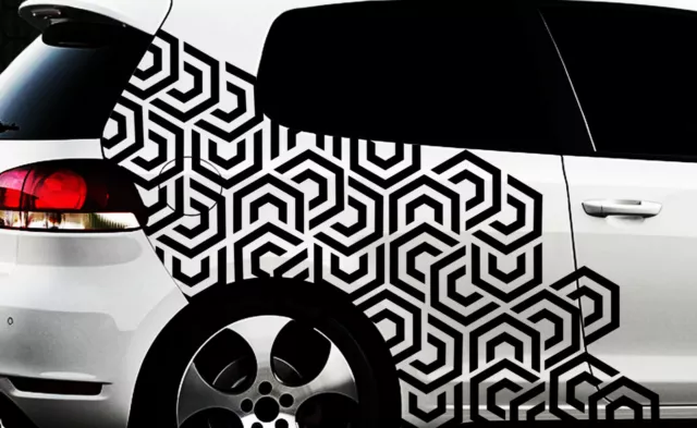 HEXAGON PIXEL CYBER Camouflage XKL Set Car Decal Sticker Tuning wandtattoox  £8.85 - PicClick UK