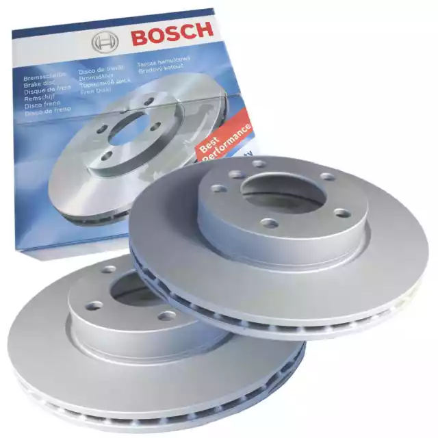 2 Bosch Bremsscheiben vorne für Fiat 500l Doblo Opel Combo