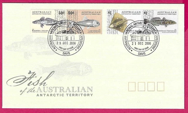 AUSTRALIA ANTARCTIC 2006 FDC - PESCE DELL'AUSTRALIAN AT.T. - Shs DAVIS ...