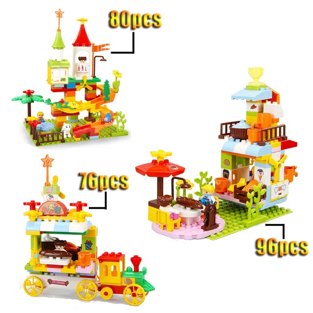 Children DIY Construction Crazy Marble Race Run Maze Track Building Blocks Set