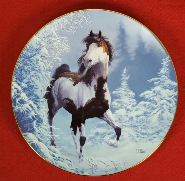 Unbridled Spirit Collectors Plate "Winter Renegade" by Hamilton MIB + COA