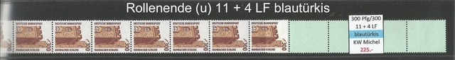 RM Sehenswürdigkeiten 300 Pfg RG 300 ROLLENENDE 11 + 4 LF u blautürkis