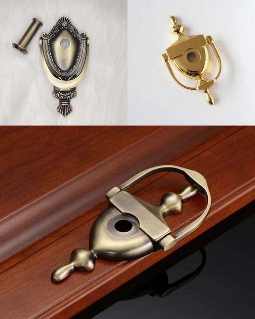 Grand Avec Intimité Miroir Porte Heurtoir Antique en Alliage de Zinc Sécurité