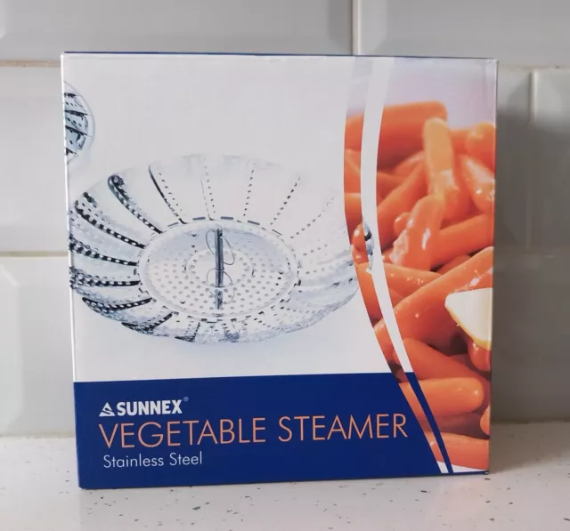 Sunnex Stainless Steel Vegetable Steamer - Large - Brand New
