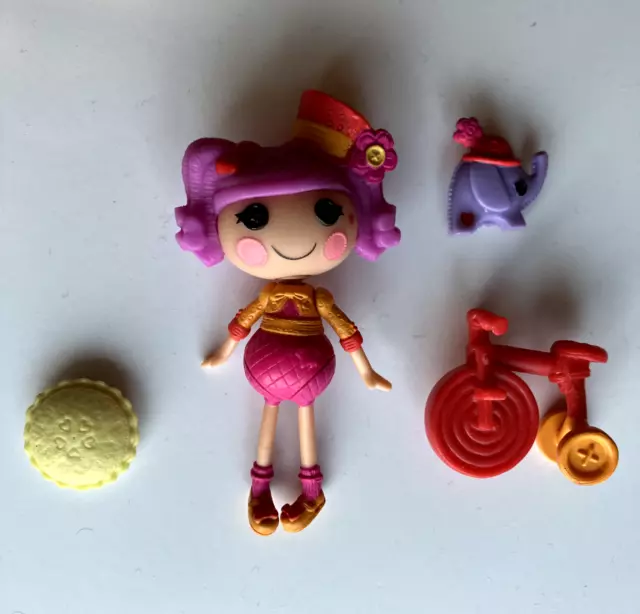 Lalaloopsy Mini doll set peanut big top tricycle pie pet elephant purple pink