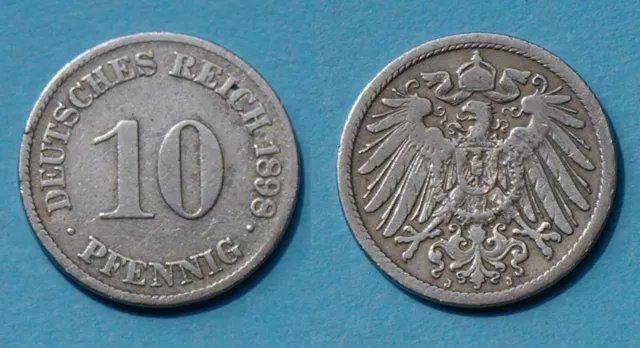 10 Pfennig 1898 J Deutsches Kaiserreich Empire Jäger Nr. 13   (17737
