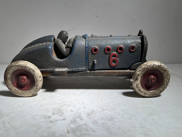 ANTIQUE HUBLEY CAST Iron Race Car $225.00 - PicClick