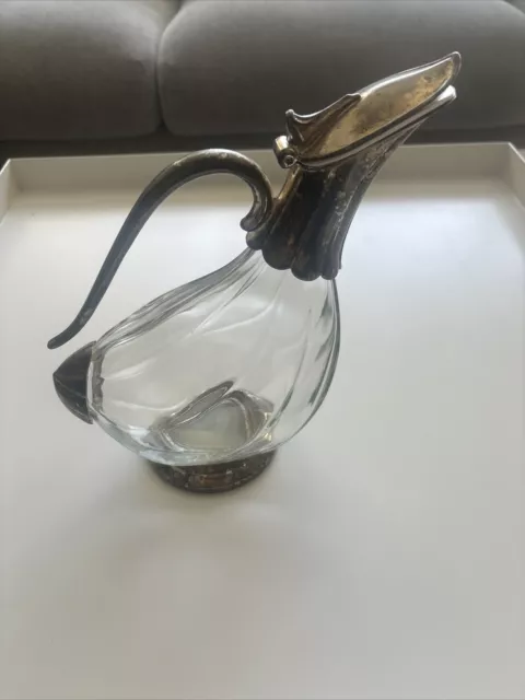 Kalte Ente Decanter Karaffe versilbert