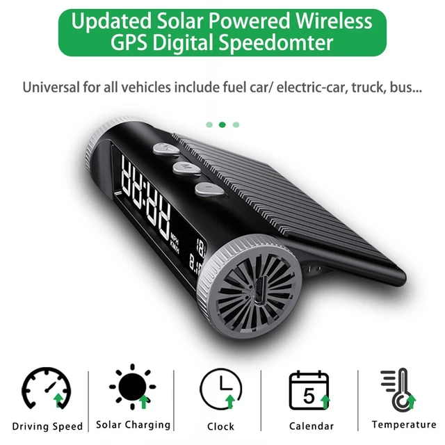 Orologio Da Auto Digitale A Energia Solare - Display LCD Con Ora, Data, Settimana E Temperatura Interna