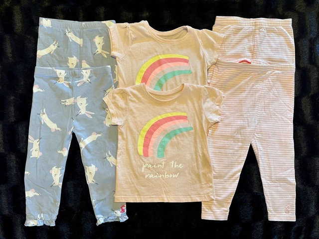 Joules Baby Girls 2 Leggings & T-Shirt Top Bundle-12/18 Months-Twins 2 For Sale