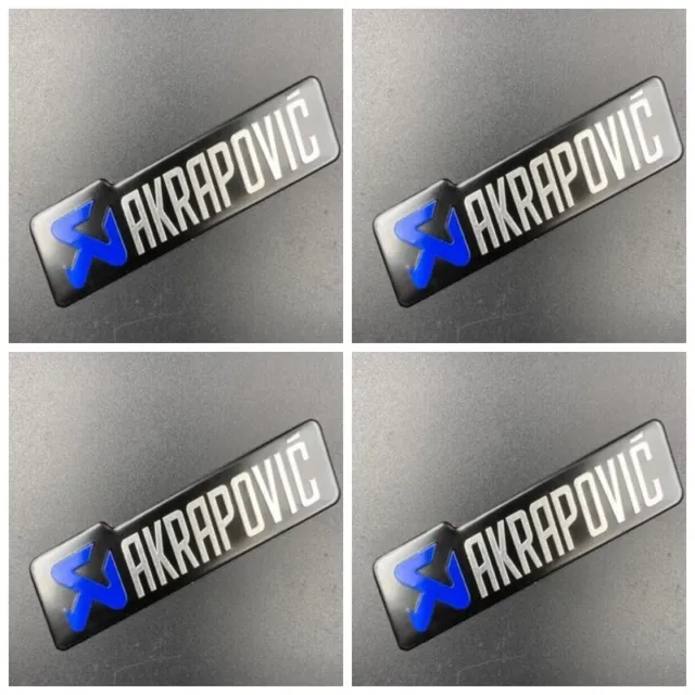 4 Pcs AKRAPOVIC Aluminium Heat-resistant Motorcycle Exhaust Pipes Sticker Decal