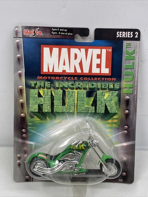 Maisto Marvel Series 2 Incredible Hulk HEAVY WINDS Die Cast Motorcycle MISB